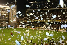 IMG_0557 Fans Throw Paper At Start Of Game