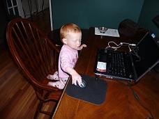 P1000413 Emily Catches Up On Her eMail