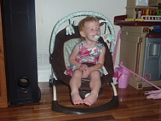 P1000773 Sitting In Baby Brother's Bouncy Swing