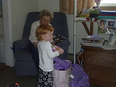 P1010207 Emily Gives Grandma Tyler Mother's Day Presents