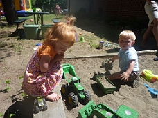 P1010296 With Baby Brother In Sandbox (Father's Day German American Club)