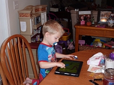 P1030049 Thomas Plays An iPad Train Game