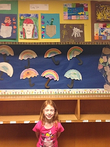 IMG_0293 Emily In Front Of Her Artwork At School