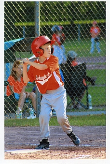 Thomas-AllStars001 At Bat (Sister Supporter, Emily, In Background)