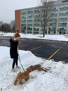 IMG_2866 Emily With Benji At Campus Building 5